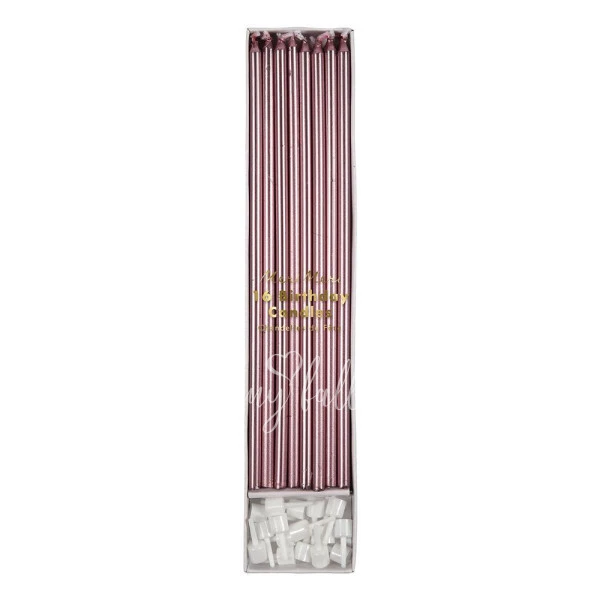 Metallic Pink Long Candles
