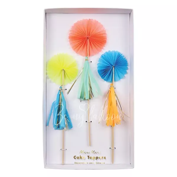 Tissue Fan Cake Toppers