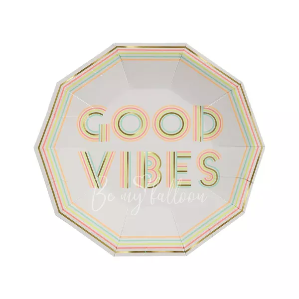 Тарелки для вечеринки Good Vibes (маленькие)