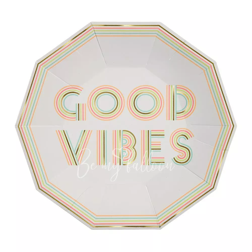 Тарелки для вечеринки Good Vibes (большие)