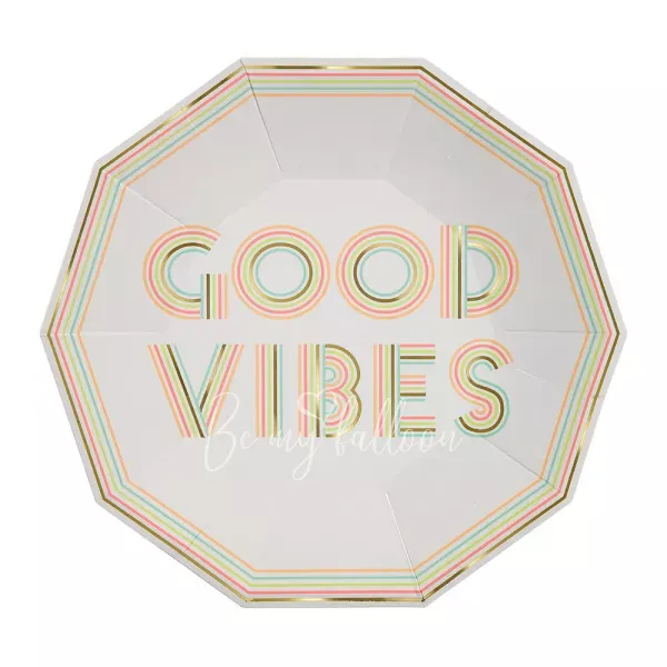 Тарелки для вечеринки Good Vibes (большие)
