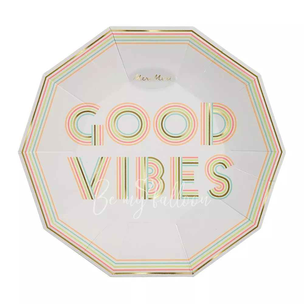 Тарелки для вечеринки Good Vibes (большие)