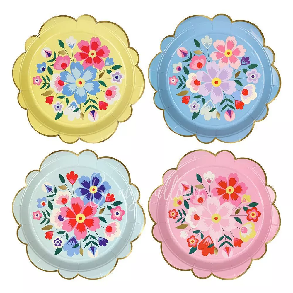 Bright Floral Plates (large)