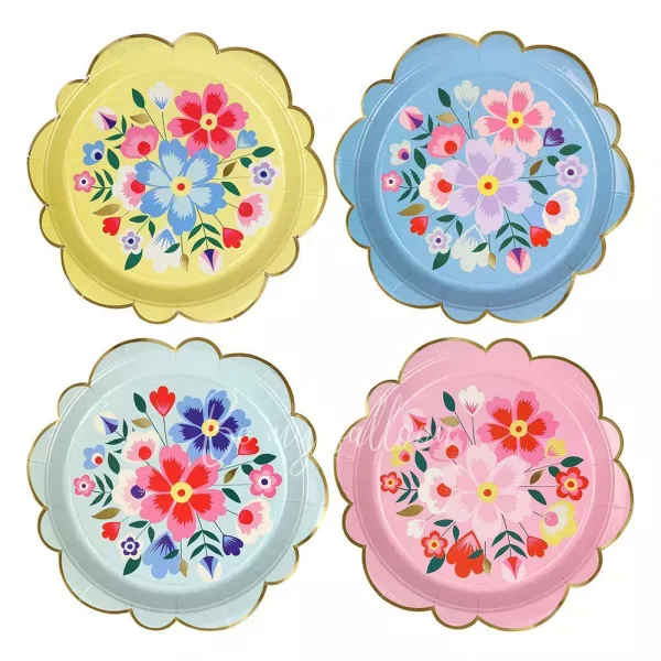 Bright Floral Plates (large)