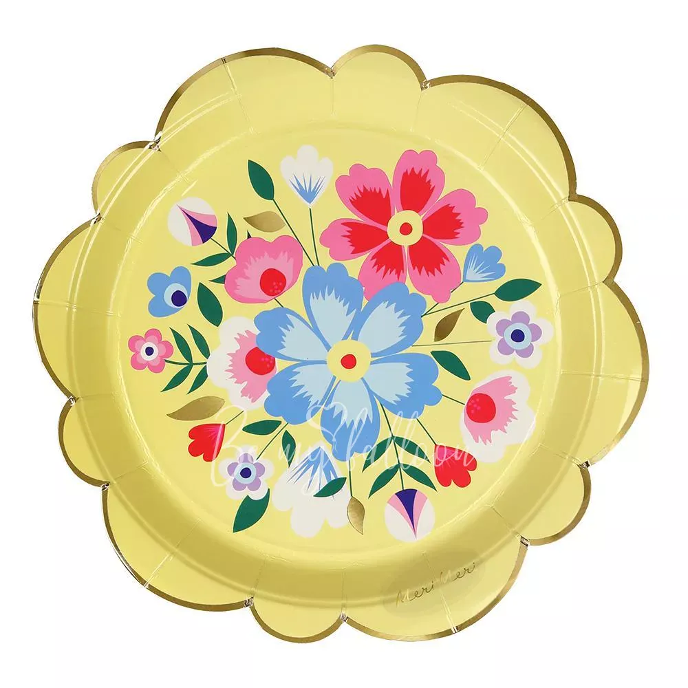 Bright Floral Plates (large)