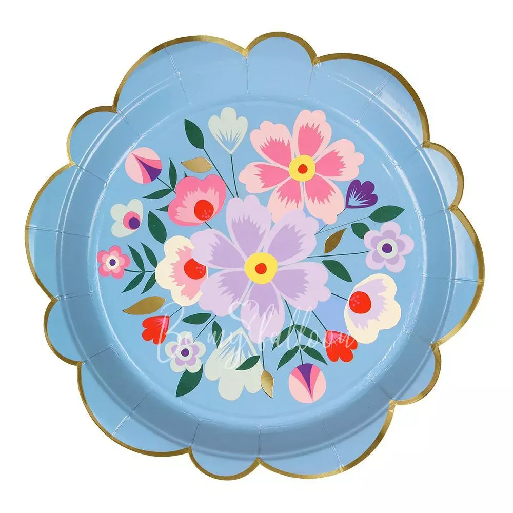 Bright Floral Plates (large)
