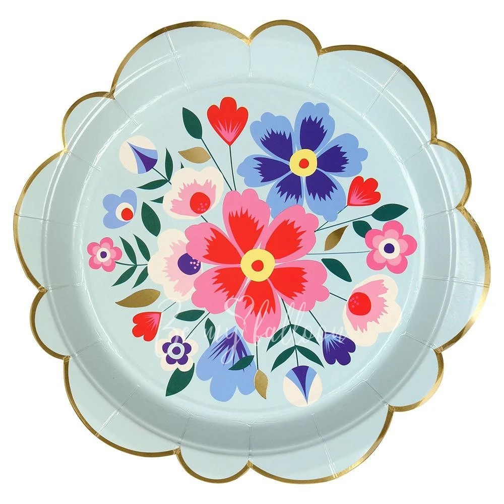 Bright Floral Plates (large)