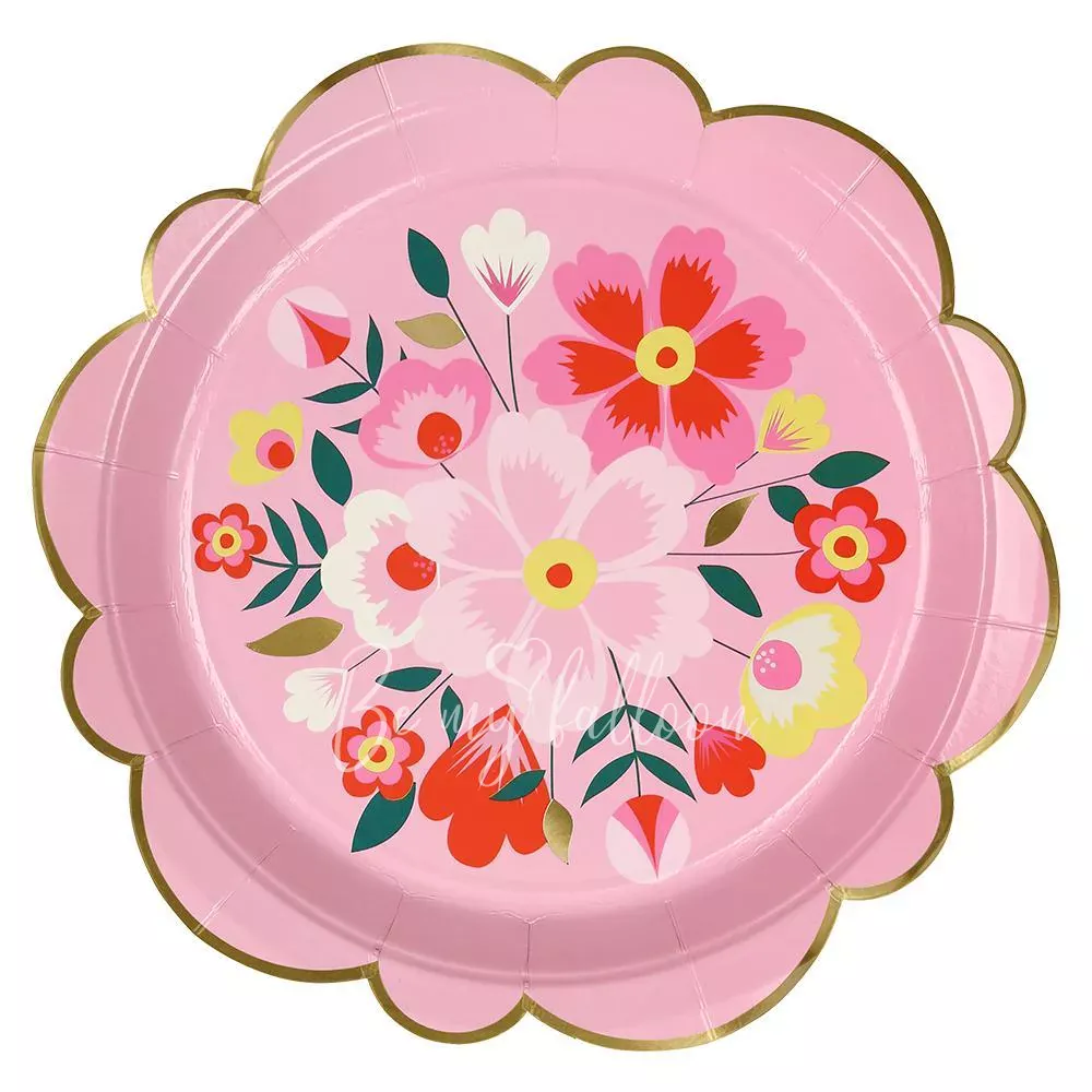 Bright Floral Plates (large)