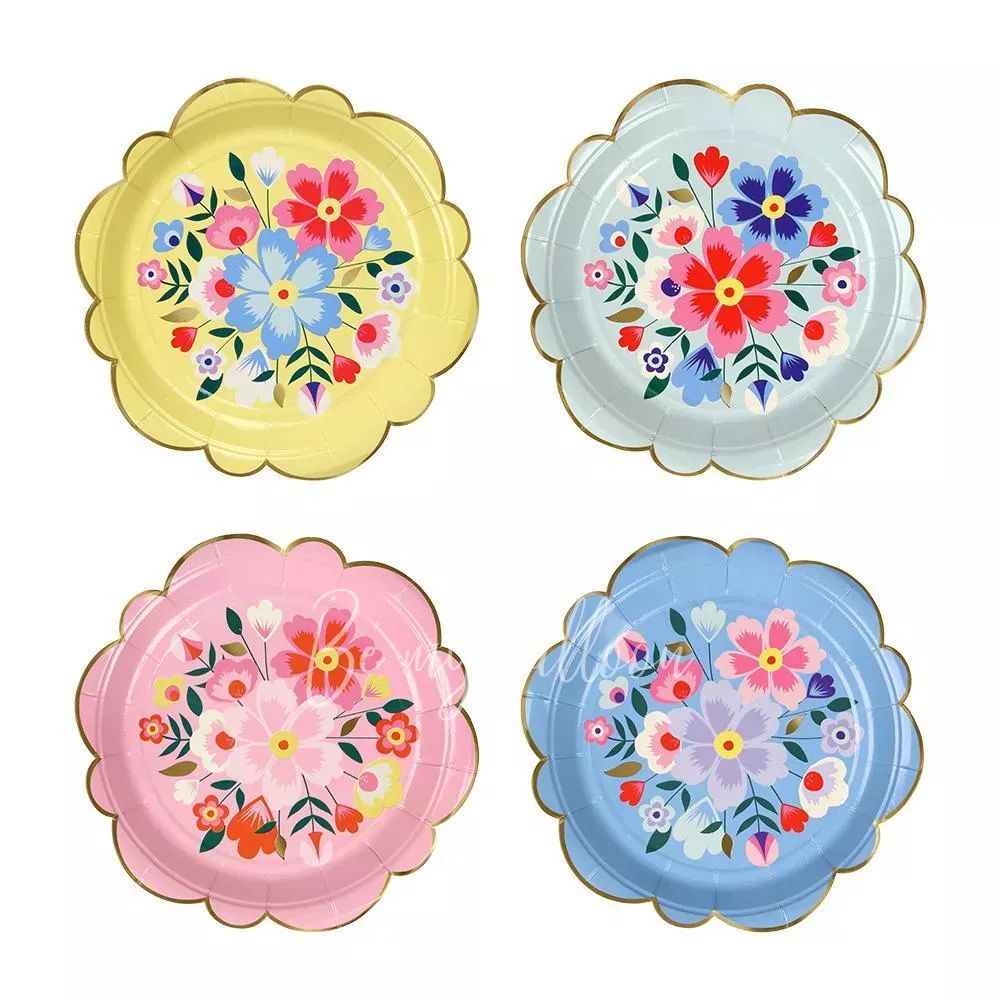 Bright Floral Plates (small)