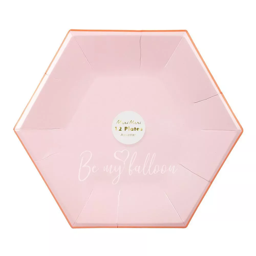 Тарелки для вечеринки Pink Pastel (большие)