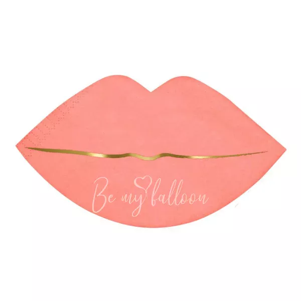 Салфетки для вечеринки Розовые Губы