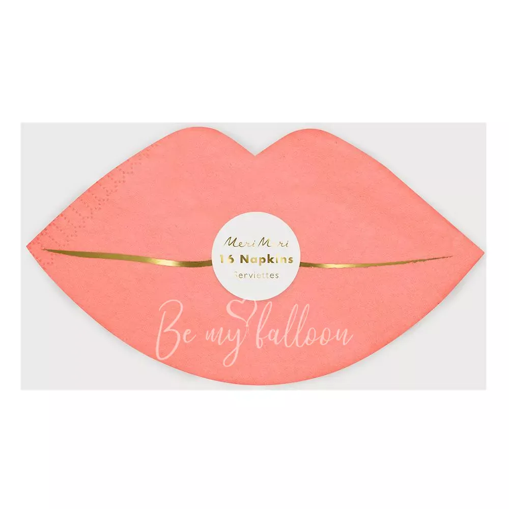 Салфетки для вечеринки Розовые Губы