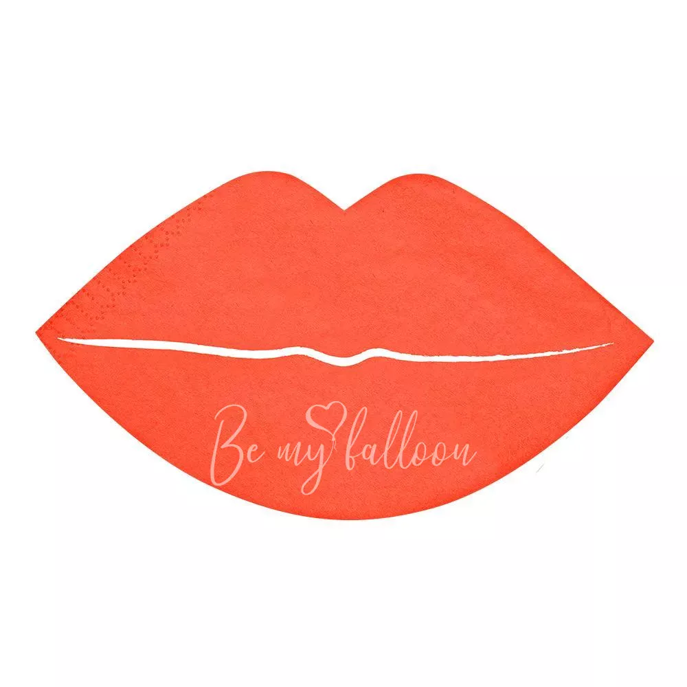 Салфетки для вечеринки Розовые Губы