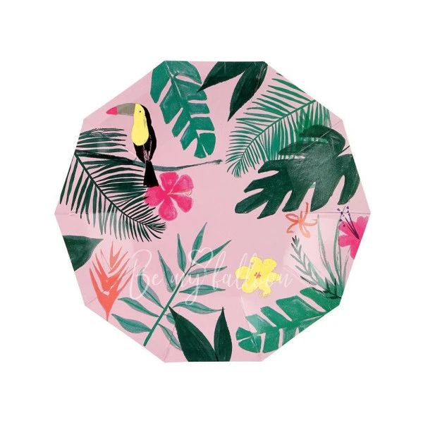 Pink Tropical Plates (small)