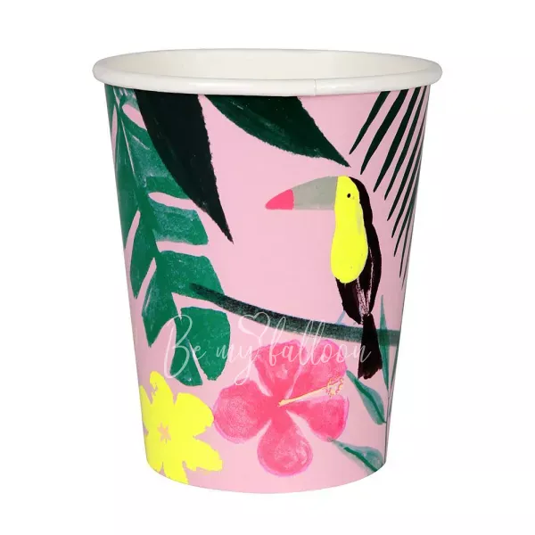 Pink Tropical Cups