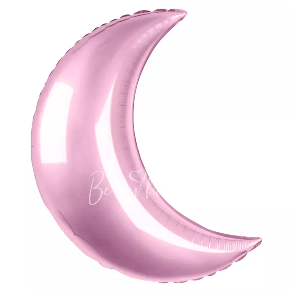 36" Helium foil gloss Pink Crescent balloon