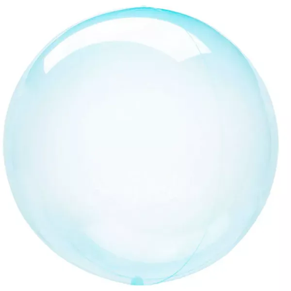 18" Helium foil gloss Transparent Blue 3D Sphere balloon
