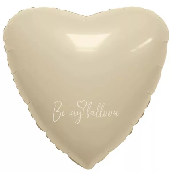 18" Cream heart foil shape