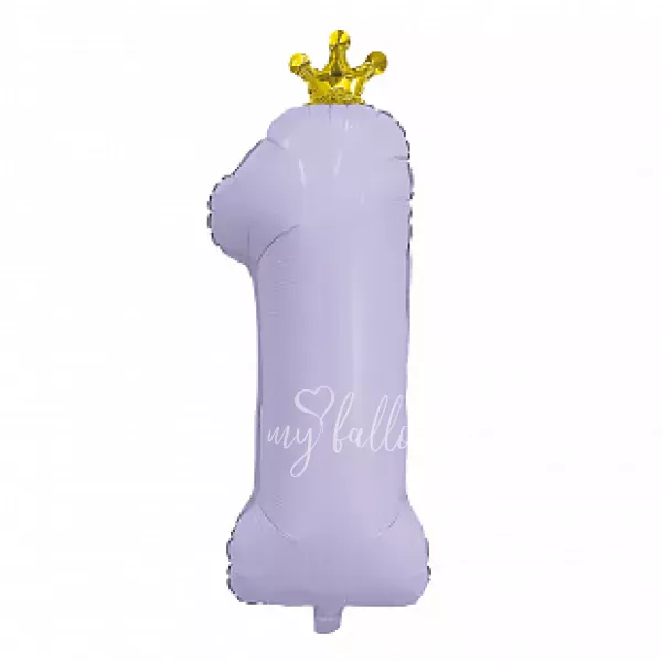 32" The number "1" with a crown of Lavender in the package