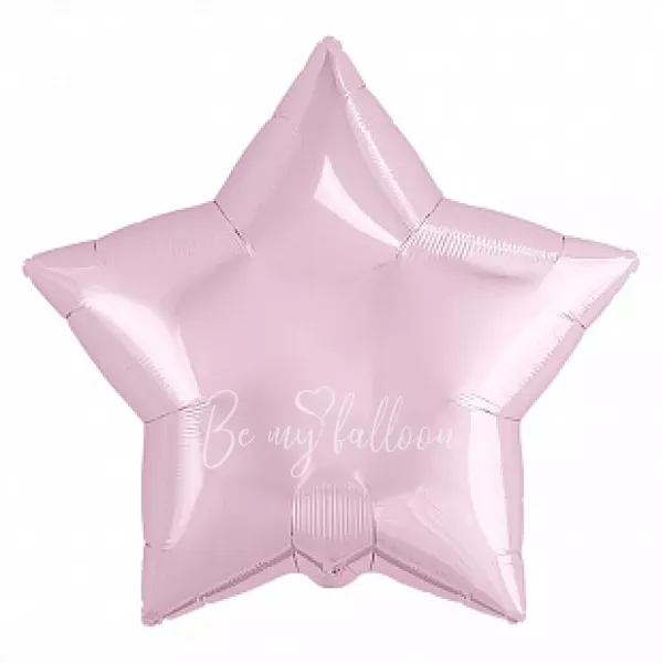 19" Foil Balloon Star is Pale pink