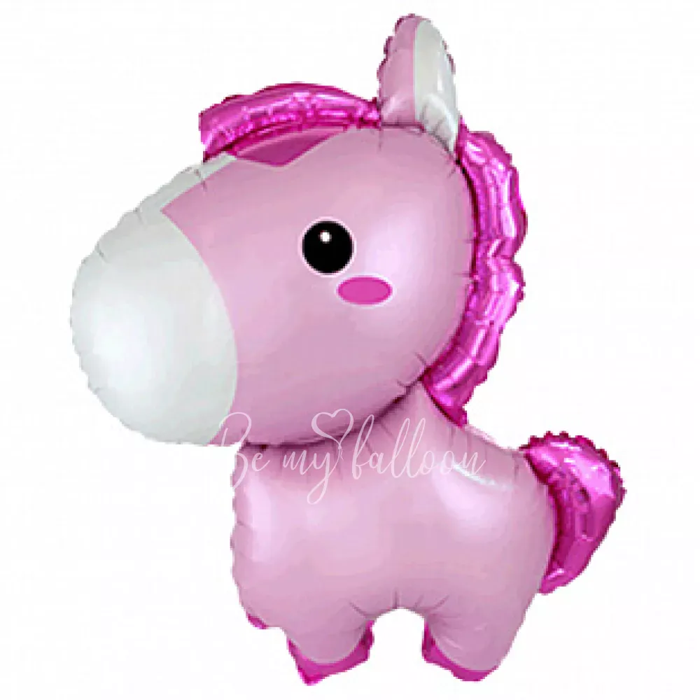 34" Foil balloon - Pink horse