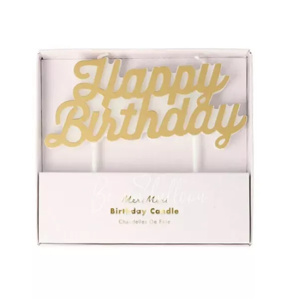 Золотая свеча с Днем рождения