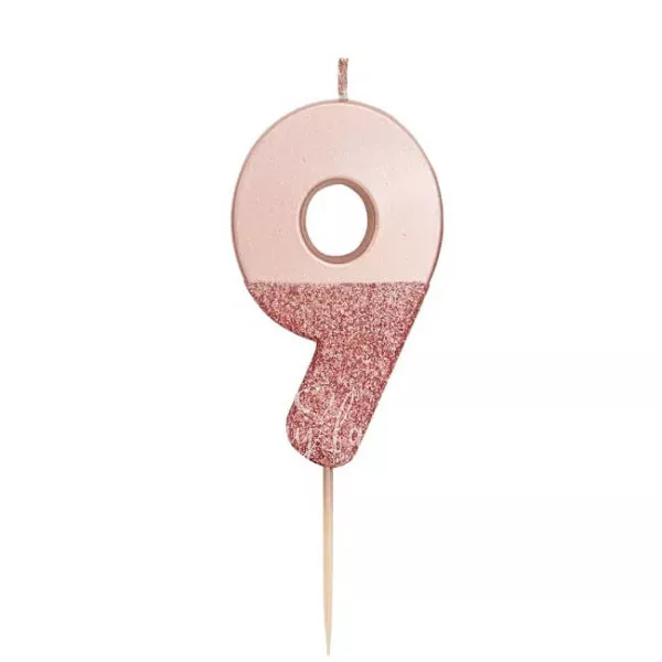 ارتفع الذهب بريق عدد شمعة 9