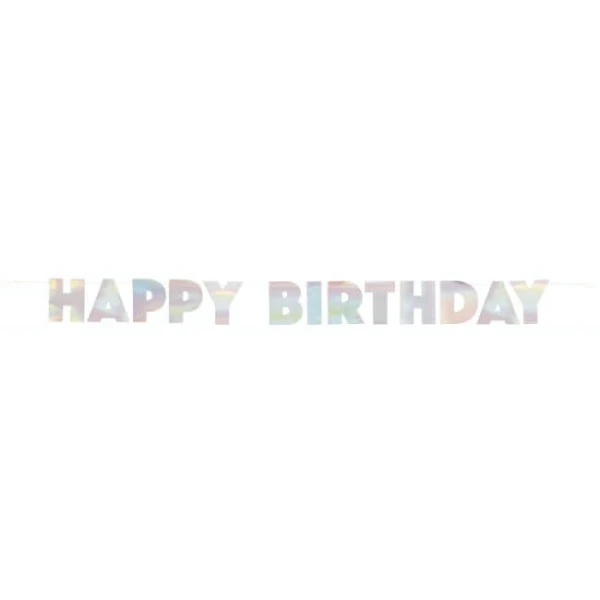 Iridescent foil HAPPY BIRTHDAY banner