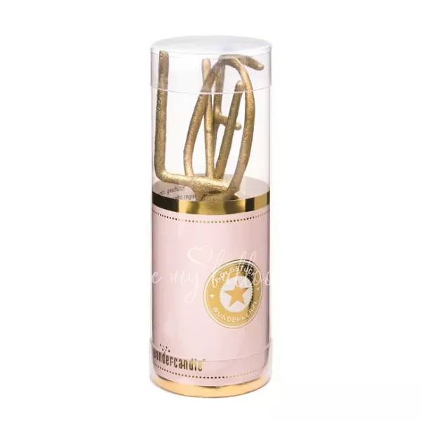 ЛЮБОВЬ Мини Золотая свеча Бенгальский огонь