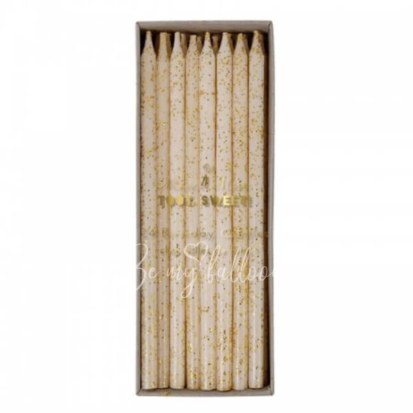 Gold Glitter Birthday Candles