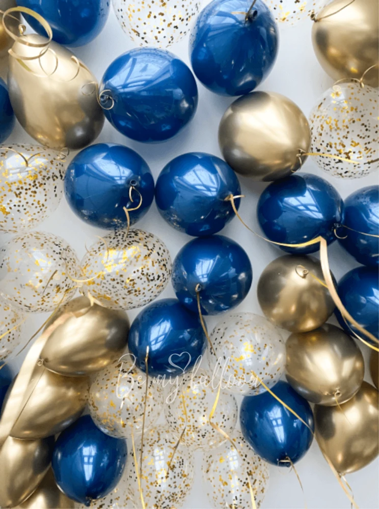Balloons under the ceiling "Blue and gold dream"