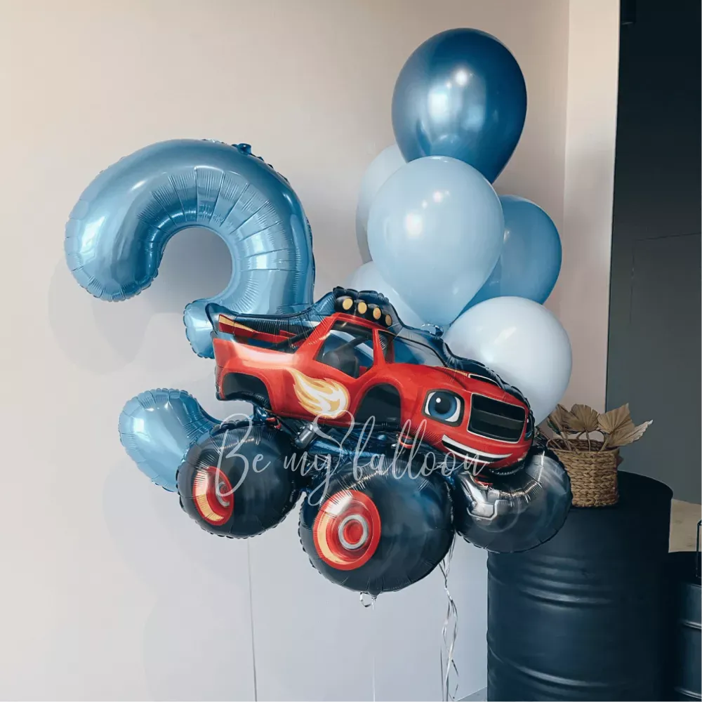 3 Year Old Balloon Bouquet For Boy