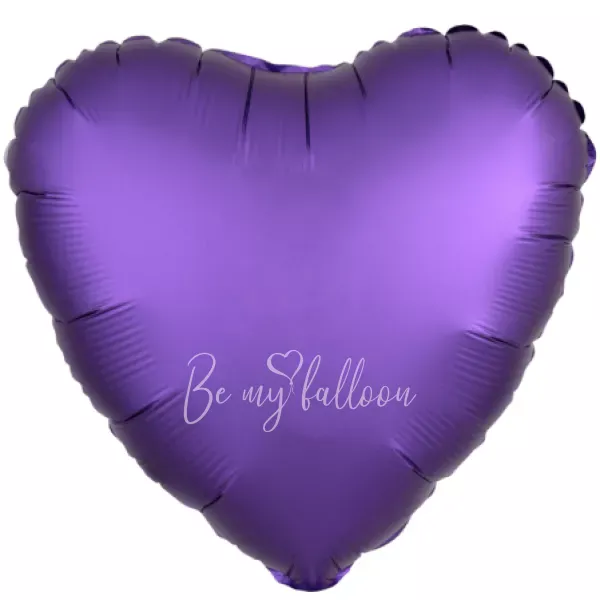 19" Helium foil satin Violet Heart balloon