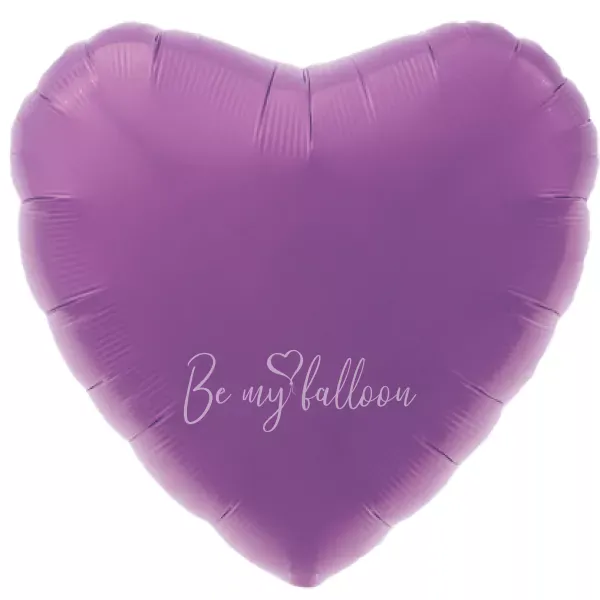 19" Helium foil gloss Purple Heart balloon