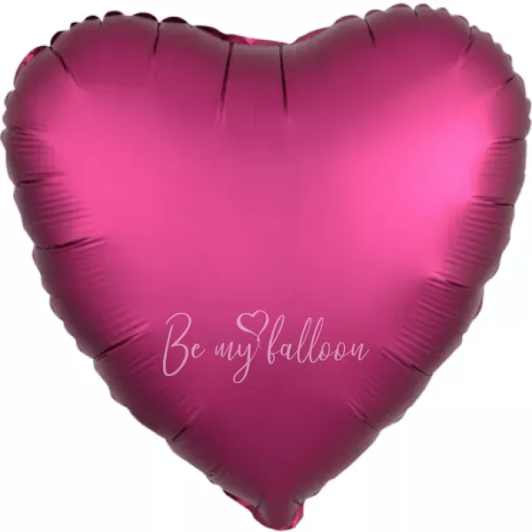 19" Helium foil satin Burgundy Heart balloon