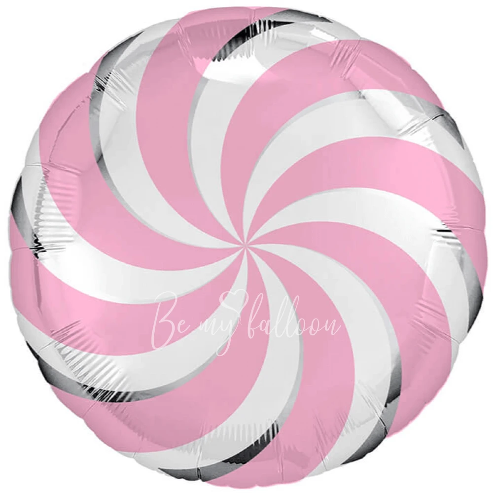 18" Helium foil gloss Pink Candy round balloon