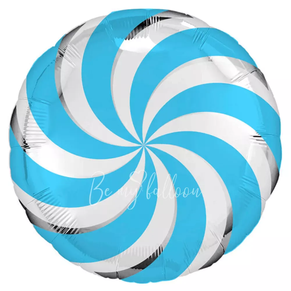 18" Helium foil gloss Blue Candy round balloon