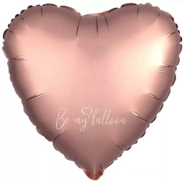 30" Helium foil gloss Rose gold Heart balloon