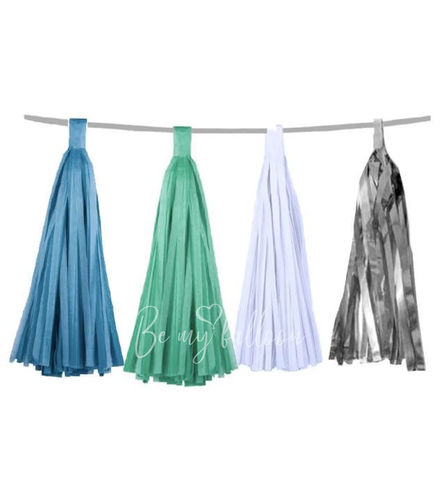 4 Colour Mint Tassel garland 
