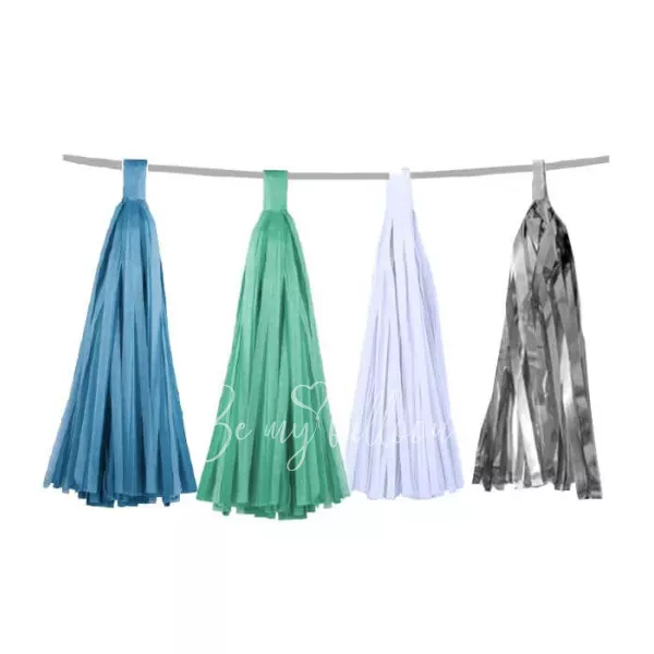 4 لون النعناع شرابة جارلاند