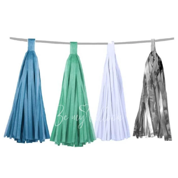 4 Colour Mint Tassel garland 