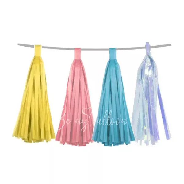 4 لون ماكارونس شرابة جارلاند