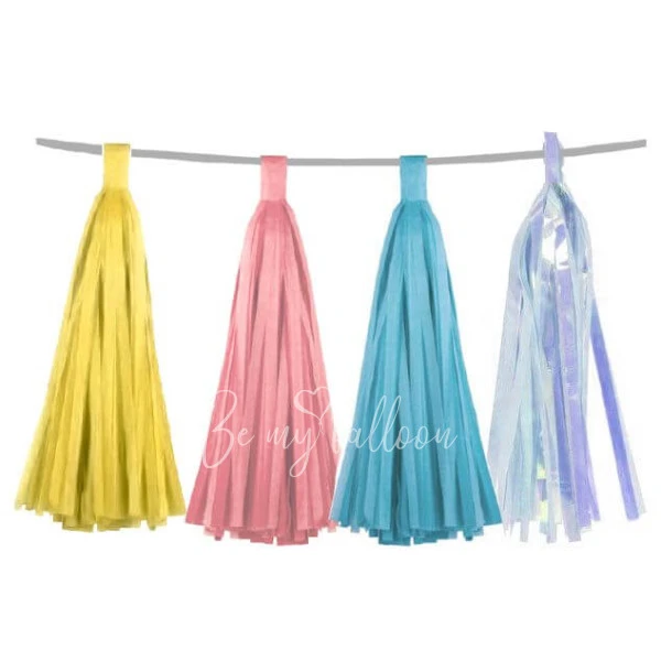 4 Colour Macarons Tassel garland 