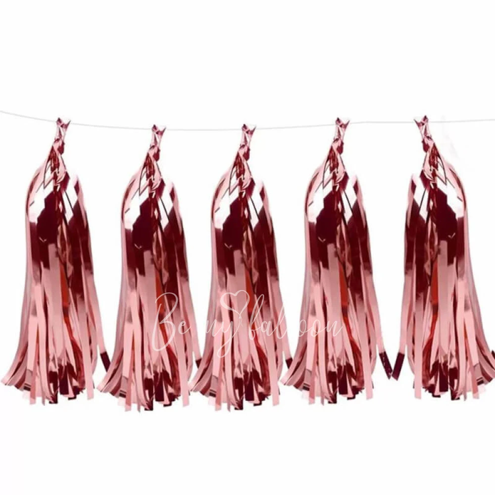 Foil Rose Gold Tassel garland 