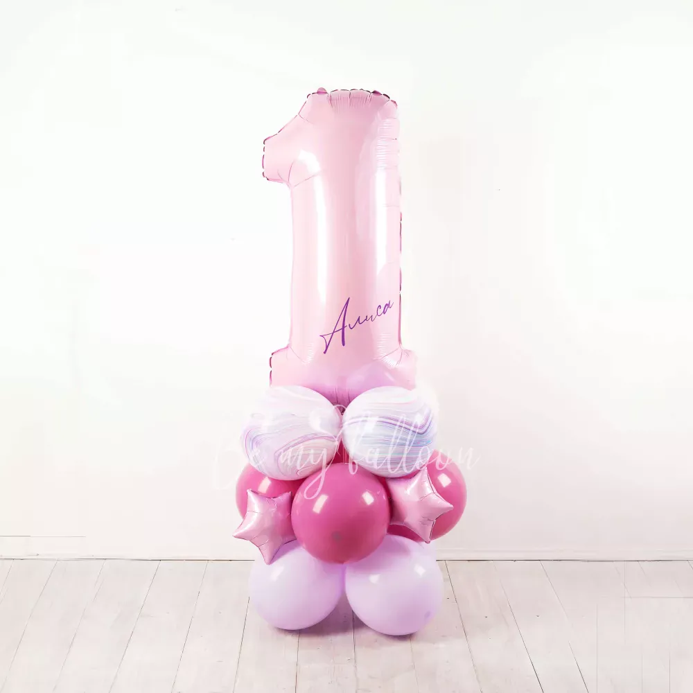 Композиция из шаров Милашка! на Первый День Рождения