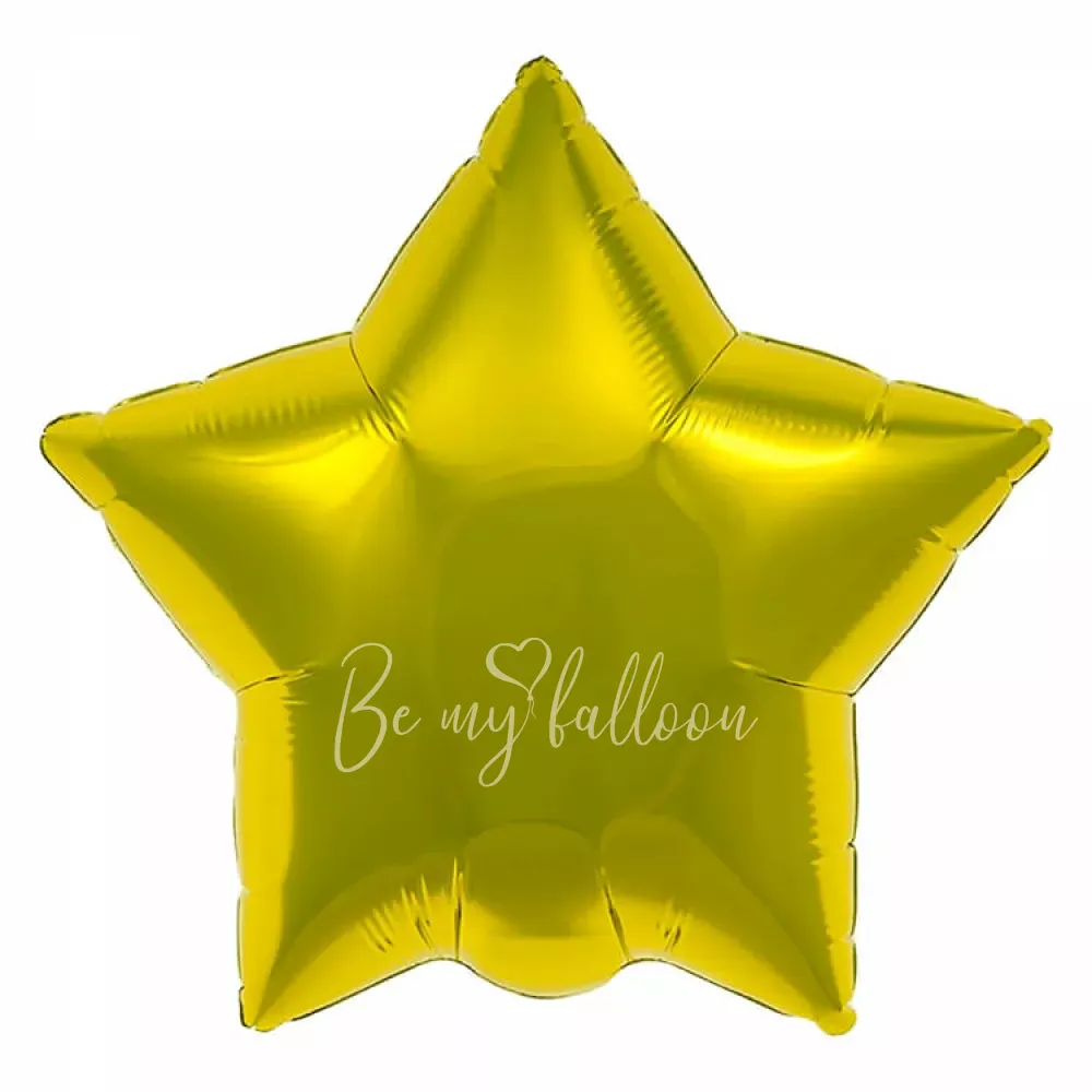 19" Helium foil gloss Gold Star balloon