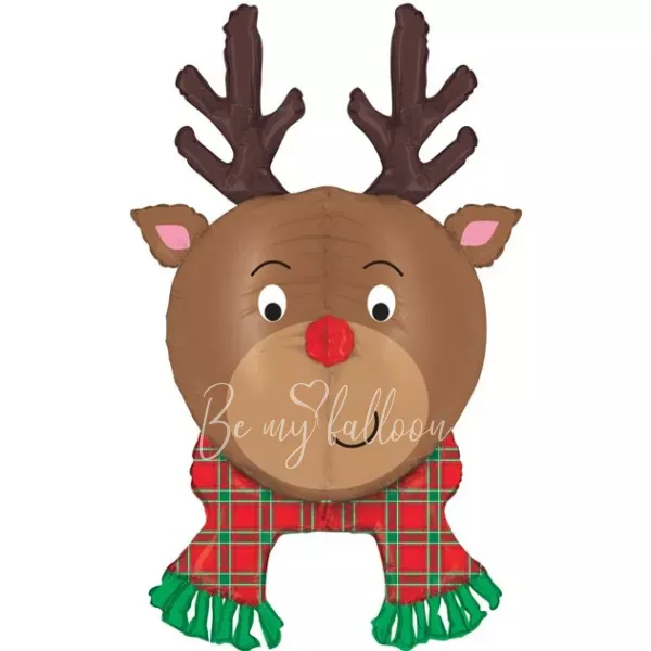 35" Шар из фольги Рудольф 