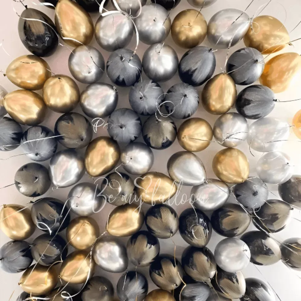 100 потолочных гелиевых шаров премиум класса