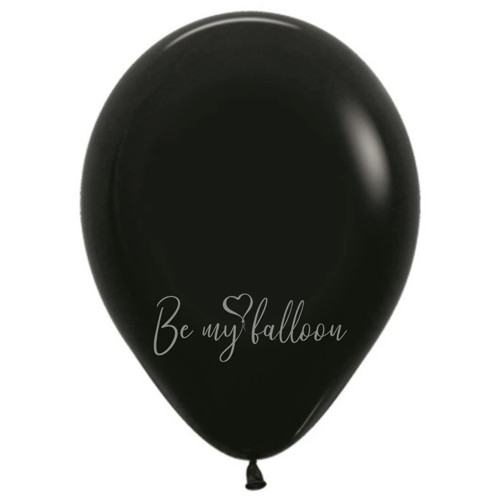 12" Helium fashion black 080 plain balloon