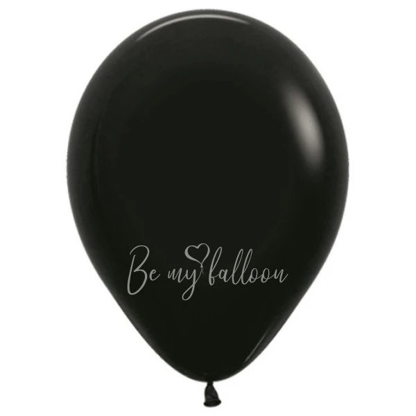12" Helium fashion black 080 plain balloon